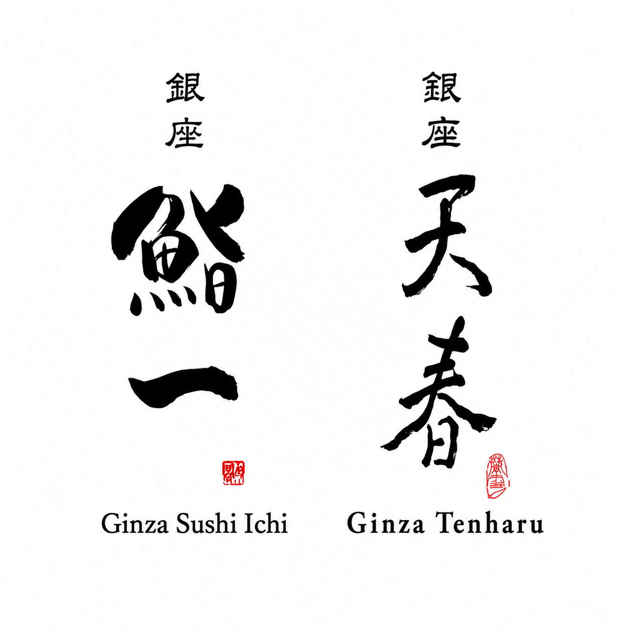 Logo Ginza Sushi Ichi & Ginza Tenharu